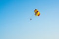 Paragliding along beautiful coastline