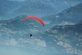 Paragliding in The Alps Royalty Free Stock Photo