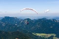Paragliding in alps Royalty Free Stock Photo