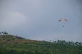 Paragliding athletes while competing in the national championship