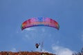 Paragliding athletes while competing in the national championship