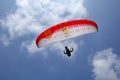 Paragliding athletes while competing in the national championship