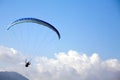 Paragliding in blue sky Royalty Free Stock Photo