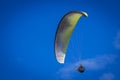 Paragliding in blue sky over Puerto de la Cruz on Tenerife Royalty Free Stock Photo