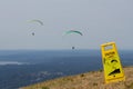 Paragliding Caution Sign Royalty Free Stock Photo