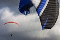 paragliding in the clouds Royalty Free Stock Photo