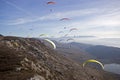 Paragliding Competition Royalty Free Stock Photo