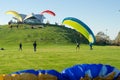 Paragliding course lessons for new beginners on the park