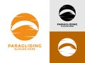 Paragliding flying sports logo vector, High Adventure Paragliding logo design template