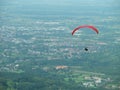 Paragliding , free flight, adrenaline Royalty Free Stock Photo