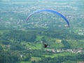 Paragliding, free flying