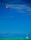 Paragliding in the Indian Ocean