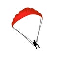 Paragliding man vector silhouette