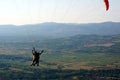 Paragliding, a mountain cliff flight