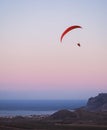 Paragliding at the mountain voloshin at the koktebel crimea