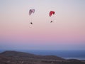 Paragliding at the mountain voloshin at the koktebel crimea