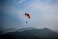 Paragliding in the mountains,india