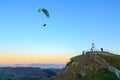 Paragliding off of Te Mata Peak, New Zealand Royalty Free Stock Photo