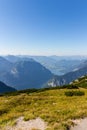 Paragliding over the Alps, Dachstein Mountain, Austria Royalty Free Stock Photo