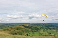 Paragliding over the hills of the Peak District