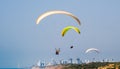 Paragliding over Mediterranean sea and Arsuf beach