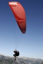 Paragliding over mountains Royalty Free Stock Photo