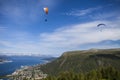 Paragliding over Norway Royalty Free Stock Photo