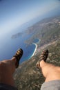 Paragliding Over Oludeniz Royalty Free Stock Photo