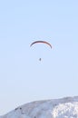 Paragliding over over mountain Royalty Free Stock Photo