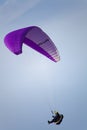 Paragliding over praa sands cornish coast
