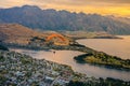 Paragliding over Queenstown, New Zealand Royalty Free Stock Photo