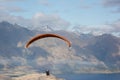 Paragliding over Queenstown, New Zealand Royalty Free Stock Photo