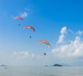 Paragliding over tropical each