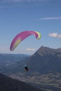 Paragliding in Samoens, French Alps Royalty Free Stock Photo