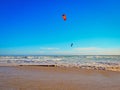 Para surfing Flying through the sky in the bay area Royalty Free Stock Photo