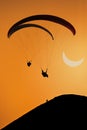 Paragliding and partial solar eclipse