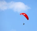 INTERLAKEN, AUGUST 02, 2022 - Tourists paragliding in Interlaken, Bernese Oberland, Switzerland