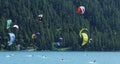 Paragliding on Saint Moritz lake