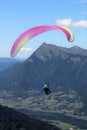 Paragliding in Samoens, French Alps Royalty Free Stock Photo