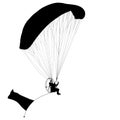 Paragliding , sillouette