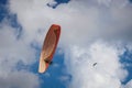 Paragliding on the sky above the sea