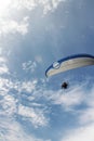Paragliding in the sky. Royalty Free Stock Photo