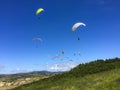 Paragliding on the sky