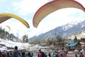 Paragliding at Solang Valley, Manali Himachal Pradesh, (India)