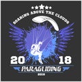 Paragliding. Sport emblem Royalty Free Stock Photo