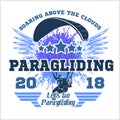 Paragliding. Sport emblem Royalty Free Stock Photo