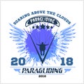 Paragliding. Sport emblem Royalty Free Stock Photo