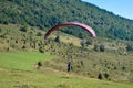 Paragliding sport with nice landscapes