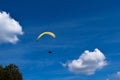 Paragliding sport with nice landscapes