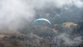 A paragliding sport at seceda peak dolomite italy Royalty Free Stock Photo